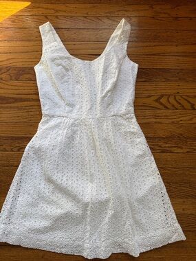 Vineyard Vines White Eyelet Sleeveless Mini Dress Graduation